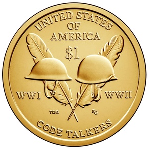 2016 1-dollar - P - Code Talkers from World War I and World War II reverse